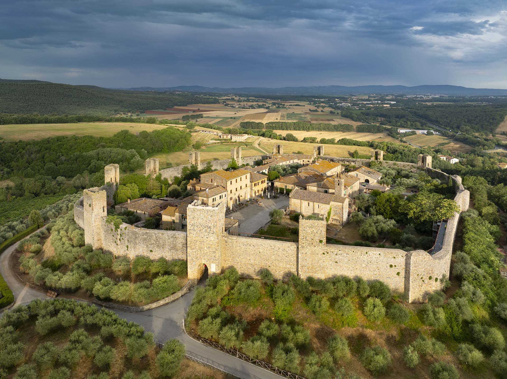 Il borgo di Monteriggioni.