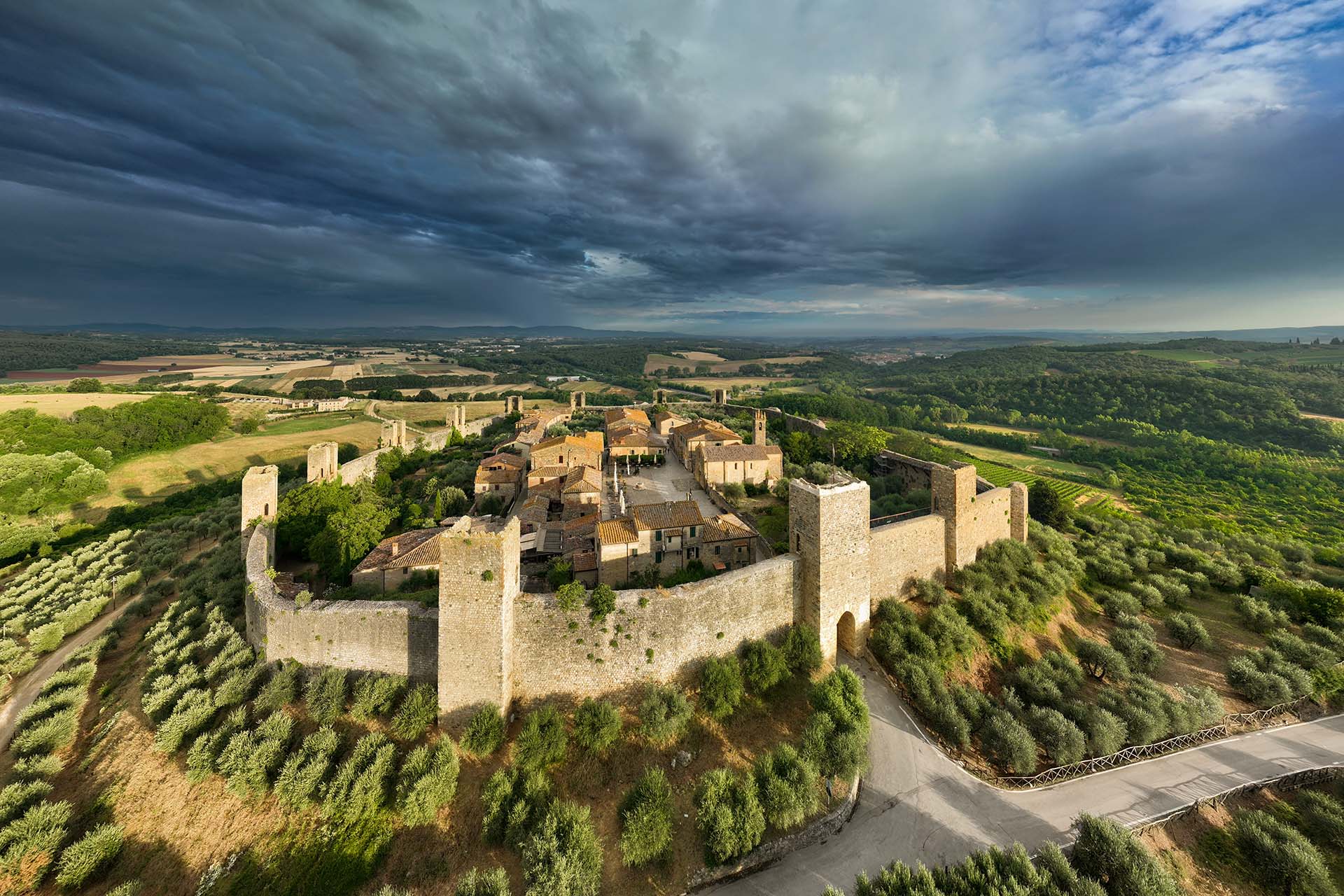 Il borgo di Monteriggioni.