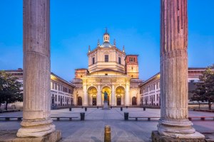 Colonne e Basilica di San Lorenzo a Milano.
