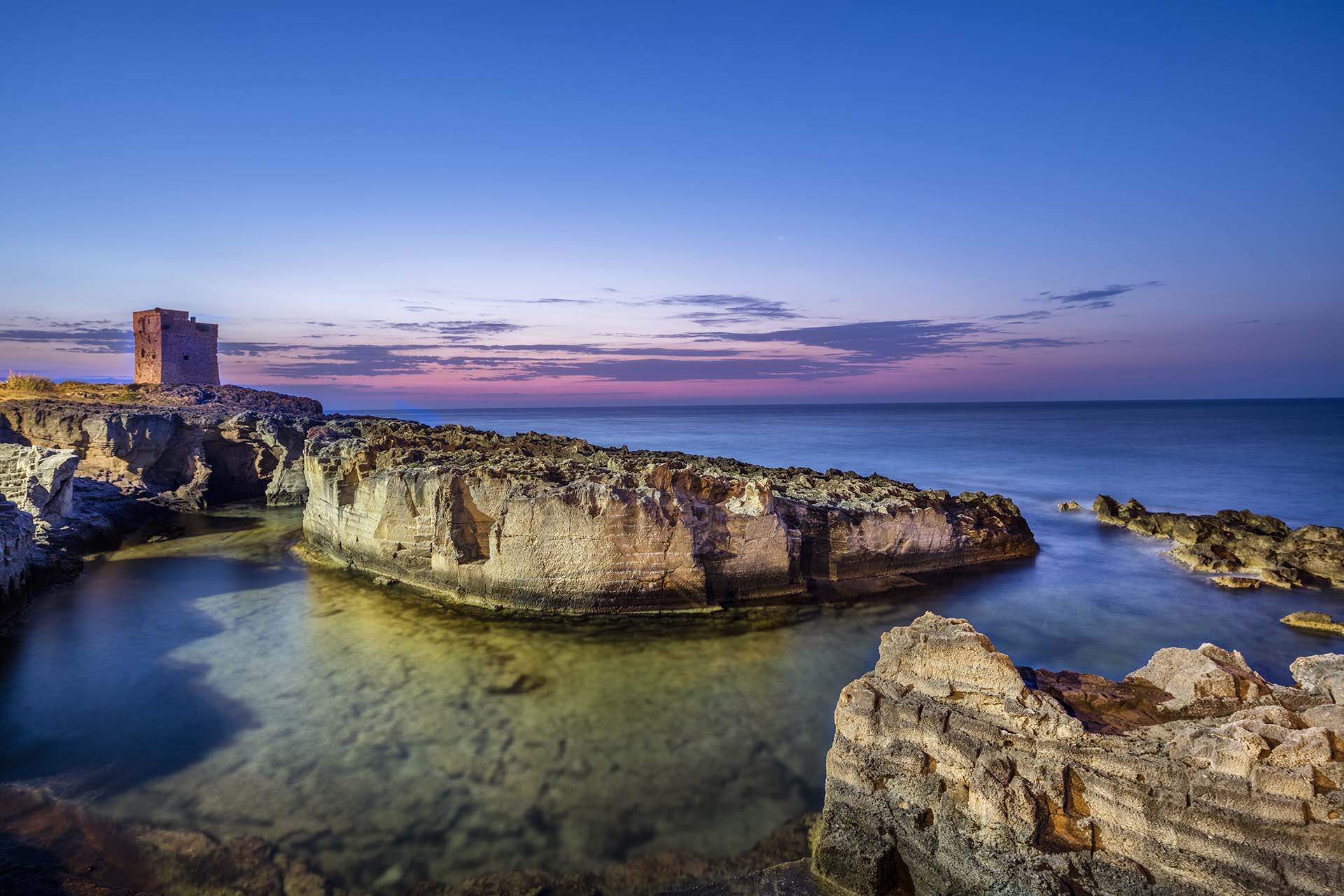 La piscina naturale di Marina Serra situata a Tricase, in provincia di Lecce.