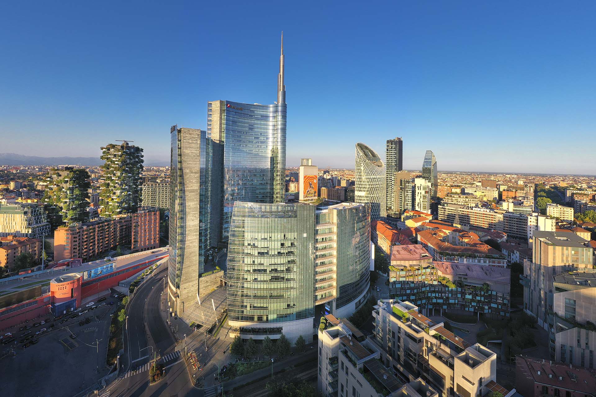 Il gruppo di grattacieli che circondano piazza Gae Aulenti