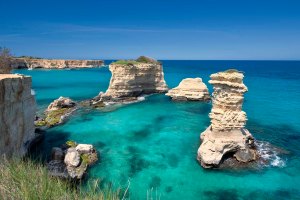 I Faraglioni di Torre Sant'Andrea a Marina di Melendugno in provincia di Lecce.