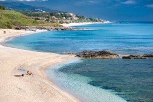 Spiaggia del litorale del comune di Diamante in Calabria.
