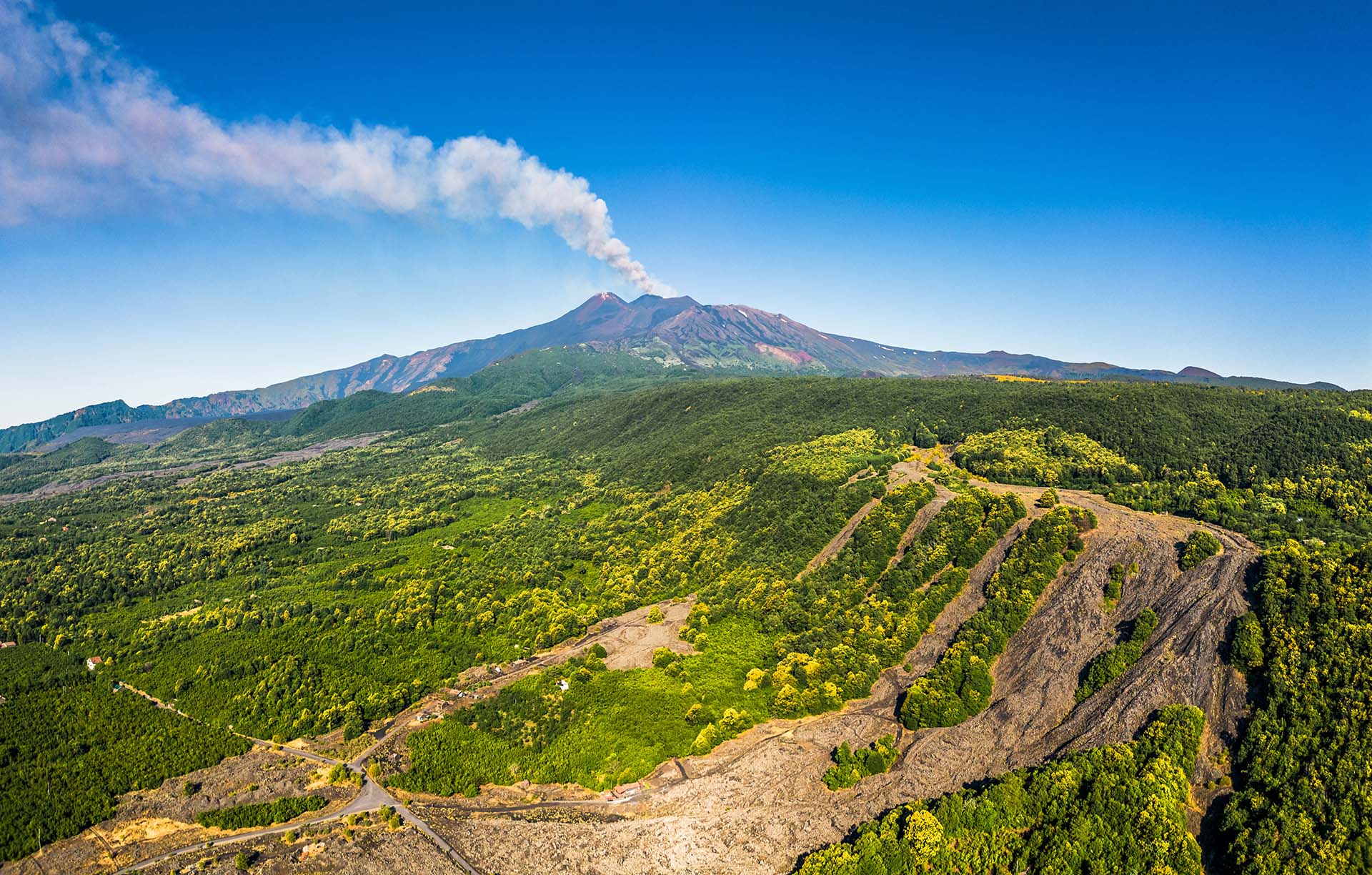 DJI_0704-Pano - L’eruzione dell'Etna vista dalla Ripa della Naca nel Bosco della Cerrita