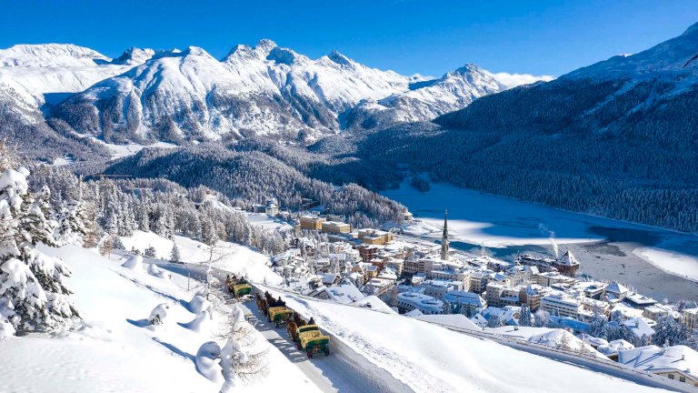 St. Moritz in Engadina nelle Alpi Svizzere.