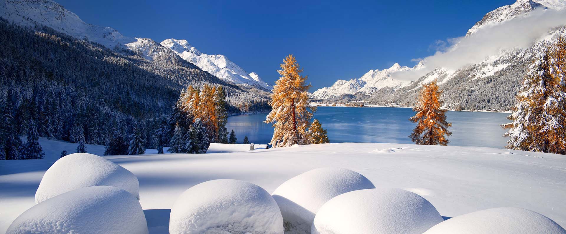 Il Lago di Sils in Alta Engadina.