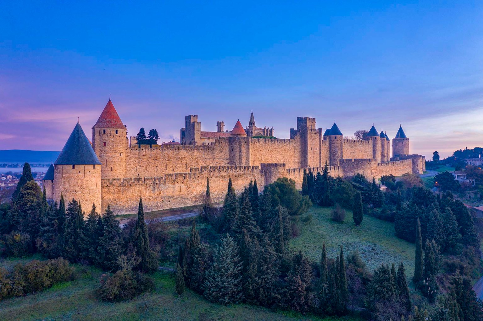 La città medievale di Carcassonne in Occitania.