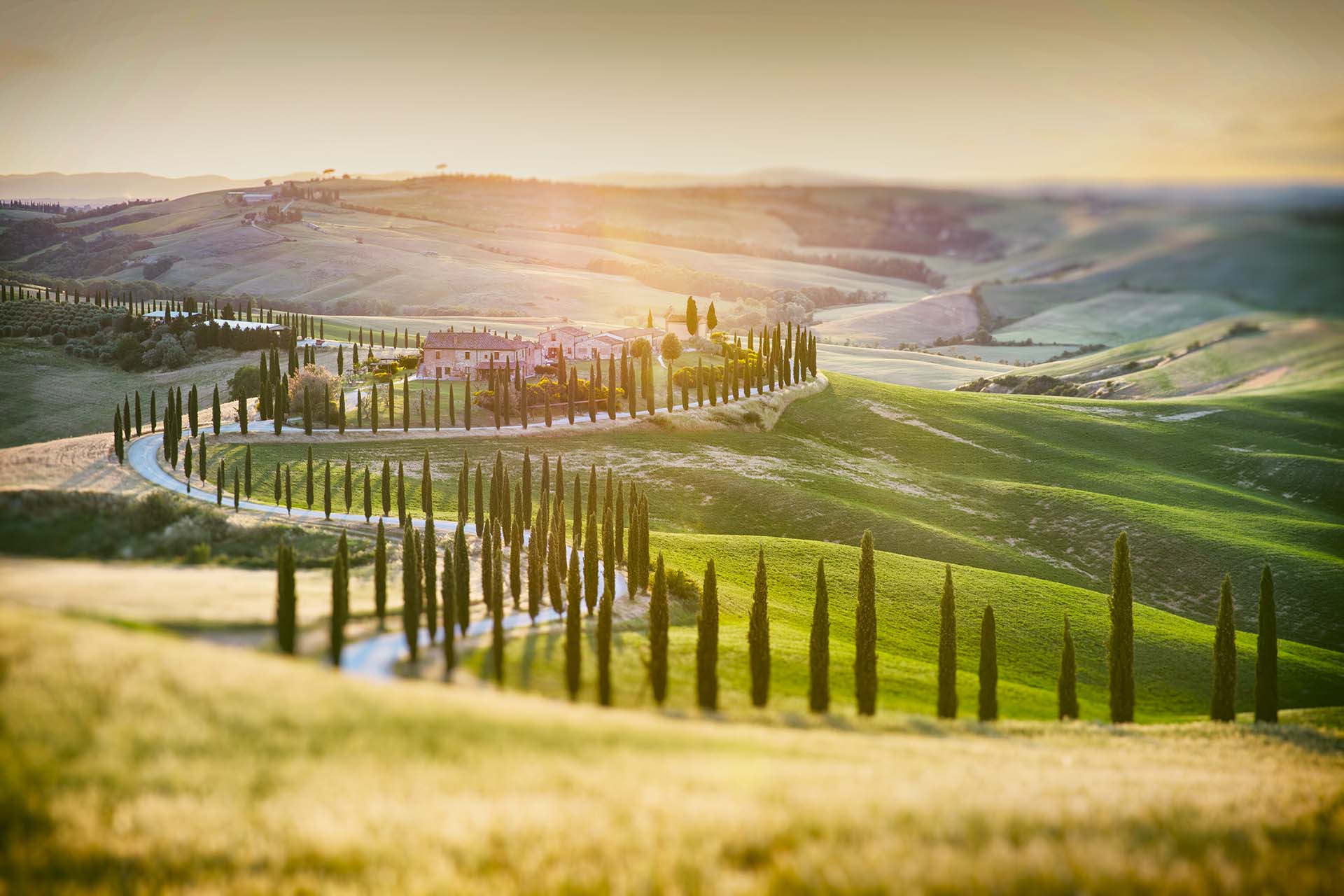 Paesaggio delle Crete Senesi in Toscana.