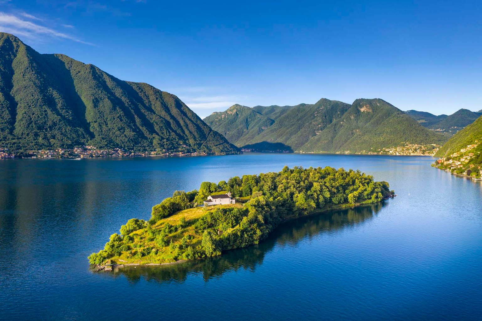 L'isola Comacina del lago di Como.