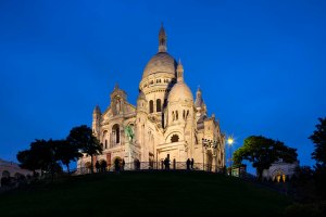 La basilica del Sacro Cuore di Montmartre a Parigi.