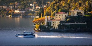 La Villa del Balbianello sulle sponde del Lago di Como.