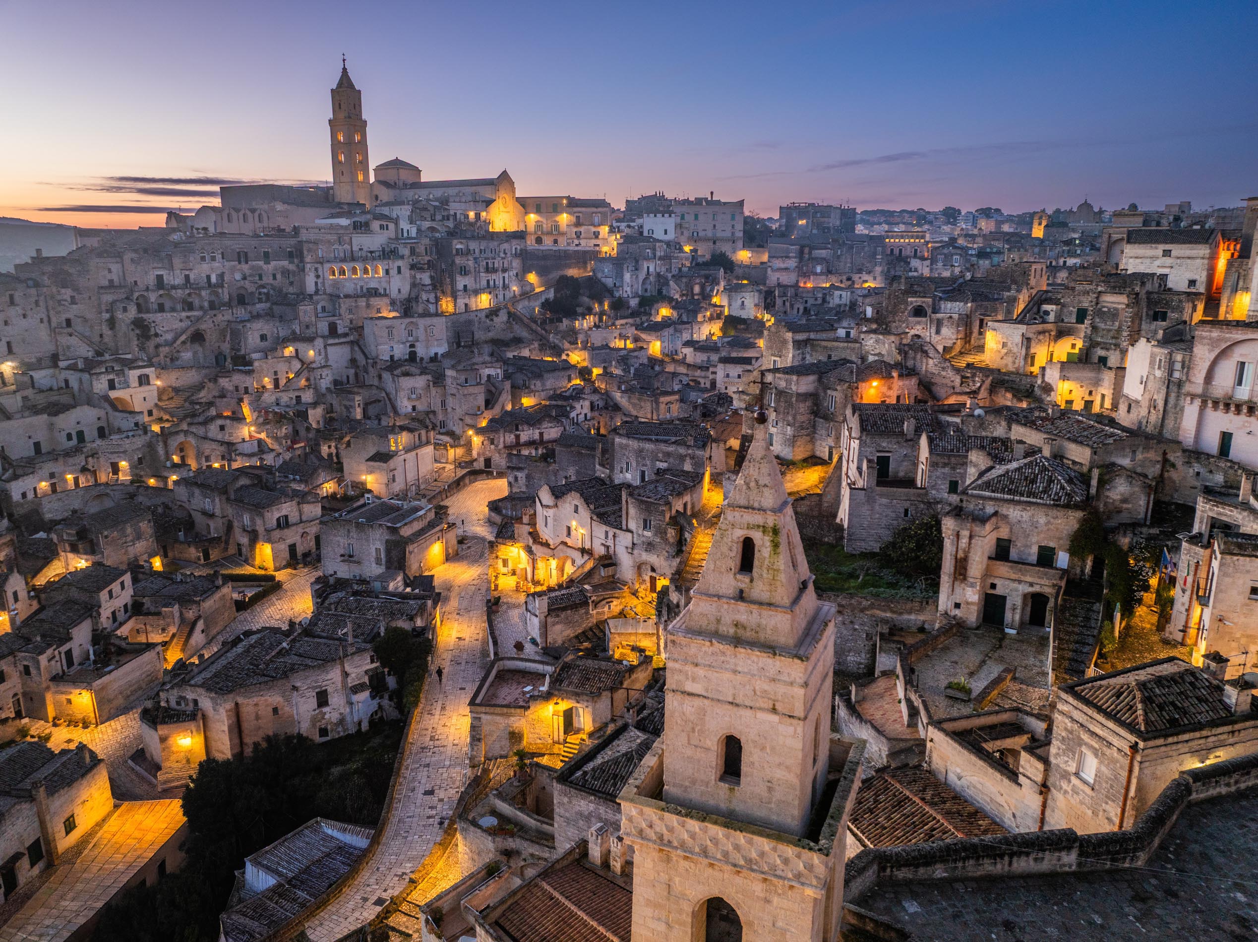 Sassi di Matera ora blu © Bartuccio Antonino 2025