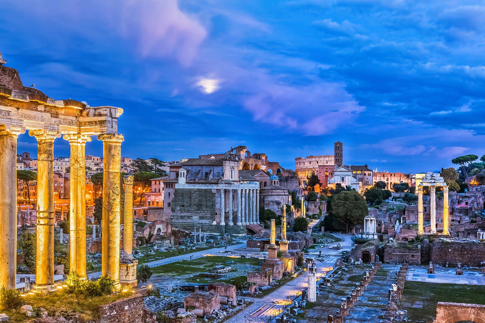 SIM-498495 - Il Foro Romano al crepuscolo